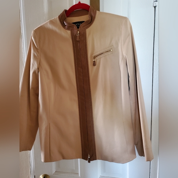 Handsome Jacket with Leather Trim - Picture 2 of 5